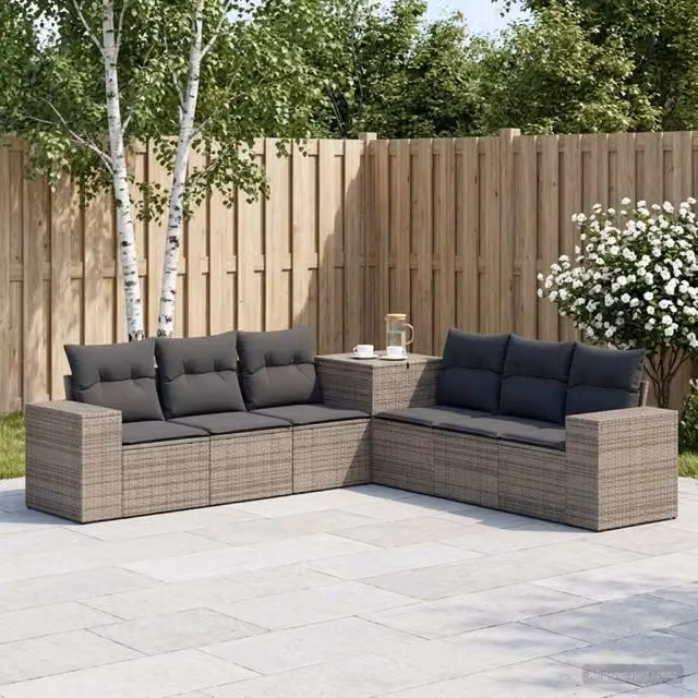 Set di divani 7 pz Grigio e Grigio Scuro 55 x 55 x 69 cm 3448844