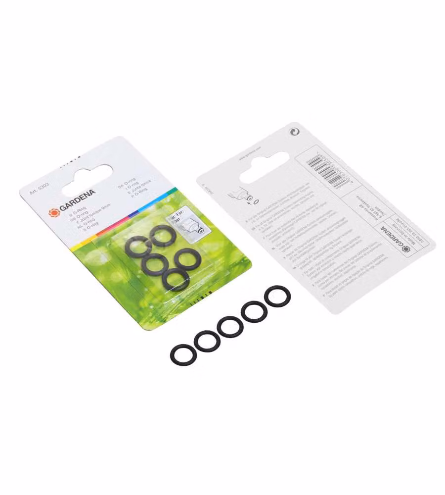 Gardena O-RING 9 mm per raccordi rapidi - Confezione da 5 pezzi
