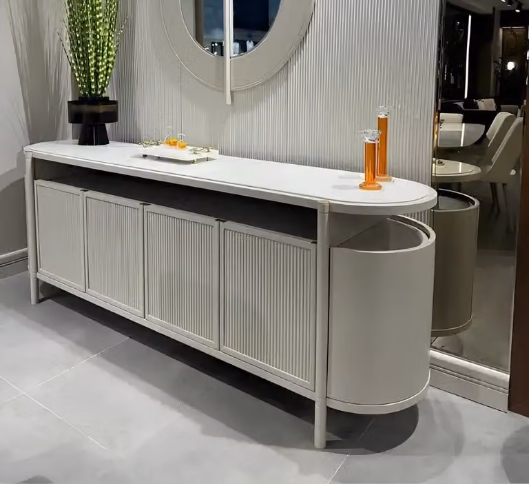 Weißer Sideboard Designer Wohnzimmer Kommode Edle Anrichte Möbel