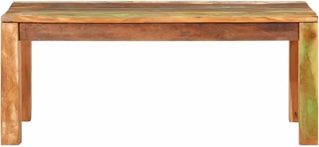 Tavolino da caffè rettangolare moderno vidaXL in legno massello multicolore L: 55 cm, P: 40 cm, H: 55 cm