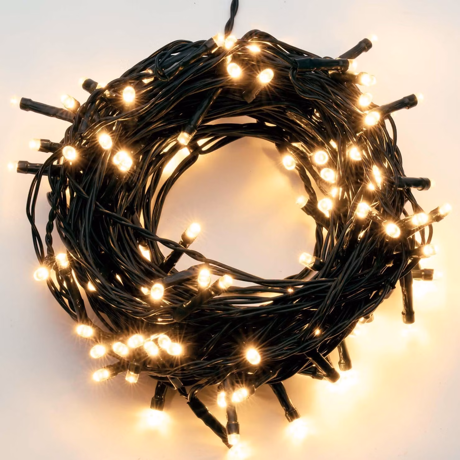 Ghirlanda luminosa Hellum da 200 LED bianco caldo, 19,9 m con timer, per interni ed esterni 577389
