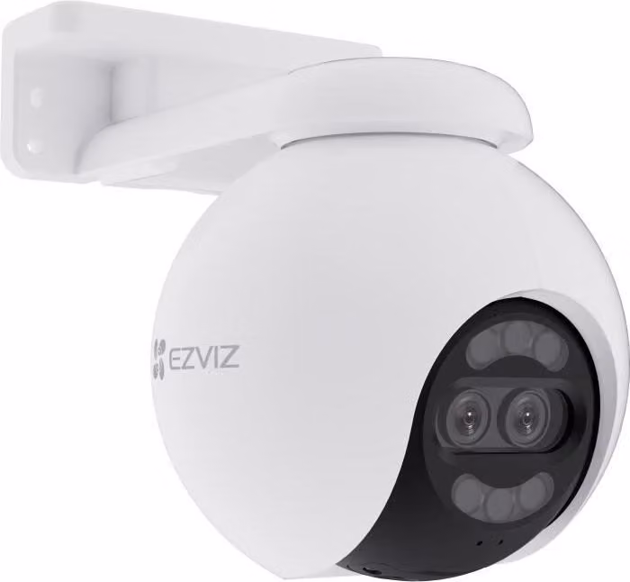 Telecamera di sorveglianza motorizzata, EZVIZ H80x Dual, 4K, visione notturna a colori, audio bidirezionale, rilevamento IA