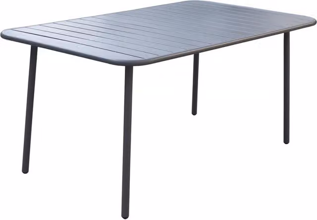 Tavolo da giardino rettangolare Habitat in metallo grigio L: 150 cm, P: 90 cm, H: 71 cm
