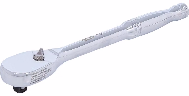 BGS 74709 Cricchetto reversibile da 1/4" in acciaio massiccio a dentatura fine