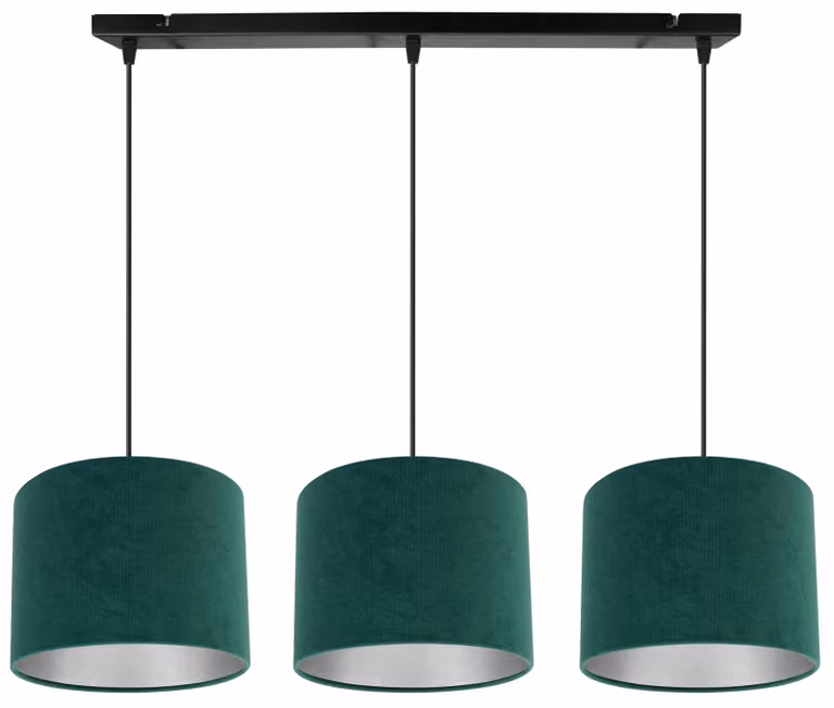 Lampada a sospensione, lampadario da soffitto, cromo, paralume in velluto