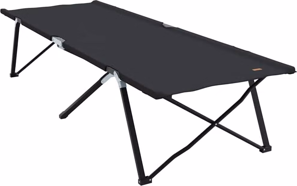Letto da campeggio pieghevole Nero 206 x 76 x 74 cm