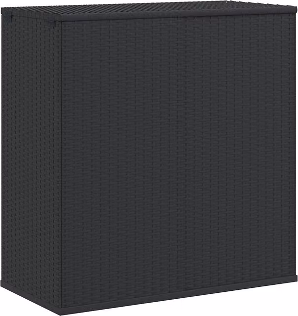 Contenitore Cuscini da Giardino Rattan PE 100x49x103,5 cm Nero CFW3108297