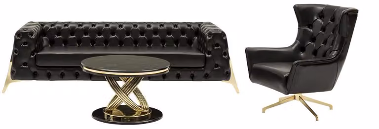 Stylisch Sofagarniturset Dreisitzer Polster Couchtisch Relax Sitzgruppe 3+1