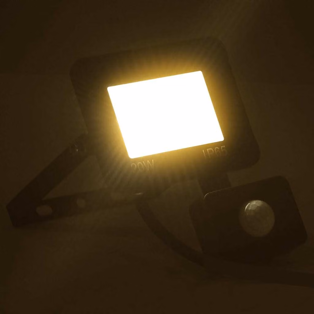 Faretto a LED con Sensore 20 W Bianco Caldo