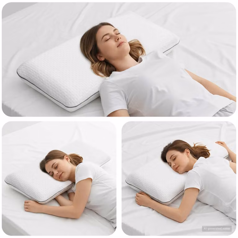 vidaXL Cuscino da Letto in Memory Foam e Gel Bianco, Medio, L 70 x P 35 x H 10 cm