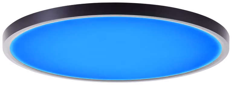 Brilliant G80651/76 Lampada a soffitto LED, serie Lotti, 50 cm, plastica, nero/bianco, LED integrati