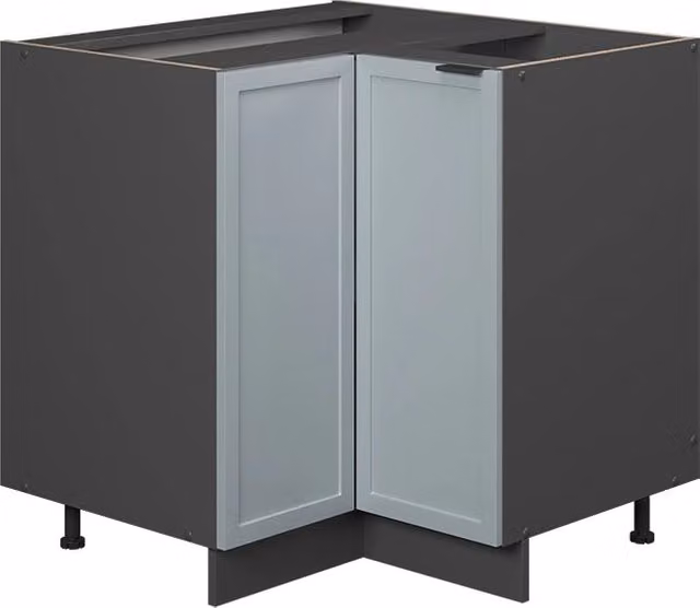 Mobile ad angolo cucina Fame-Line Blu-grigio chiaro/Antracite 80.5 cm senza piano di lavoro Vicco