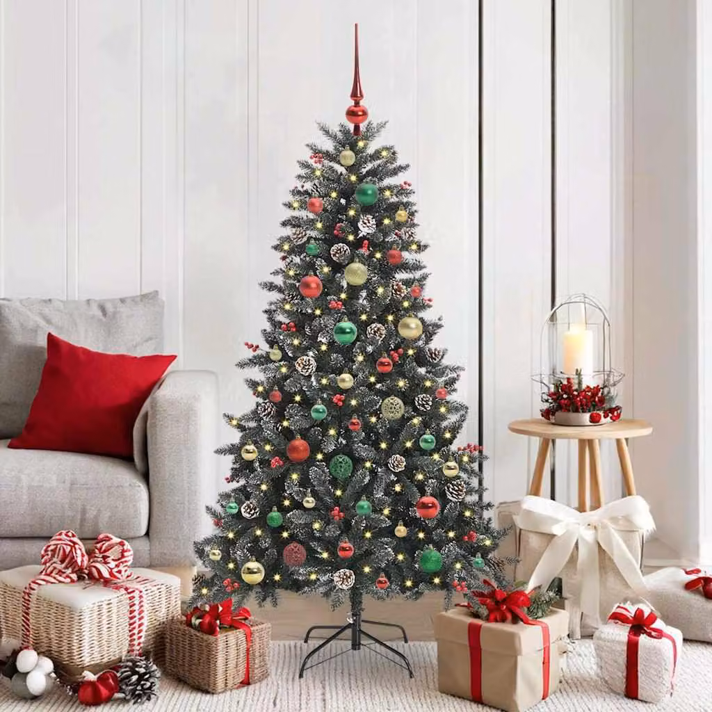 Maison Exclusive - Albero di Natale artificiale verde, 150 cm, in PVC, plastica e acciaio