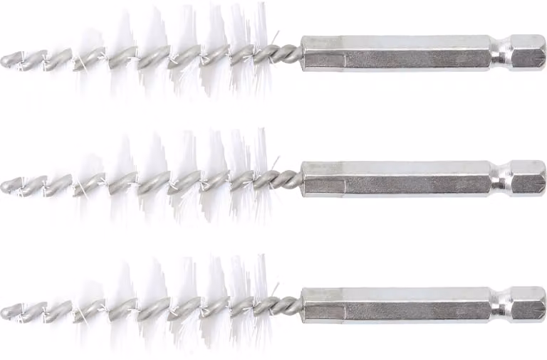 BGS spazzola in nylon 18 mm esagono esterno 6,3 mm (1/4") 3 pezzi - 3078-18-N