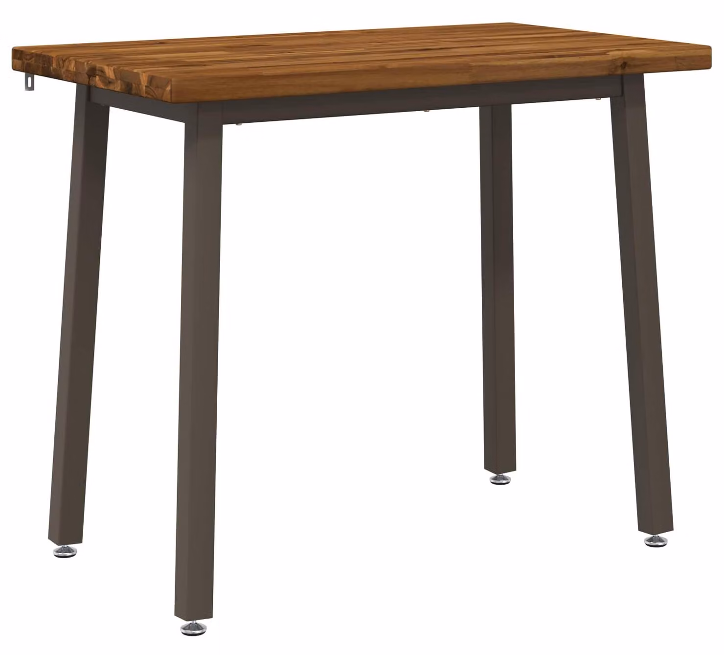 90 x 55 x 75 cm. Mobile in legno massello di acacia, finitura naturale e color caffè, angoli retti