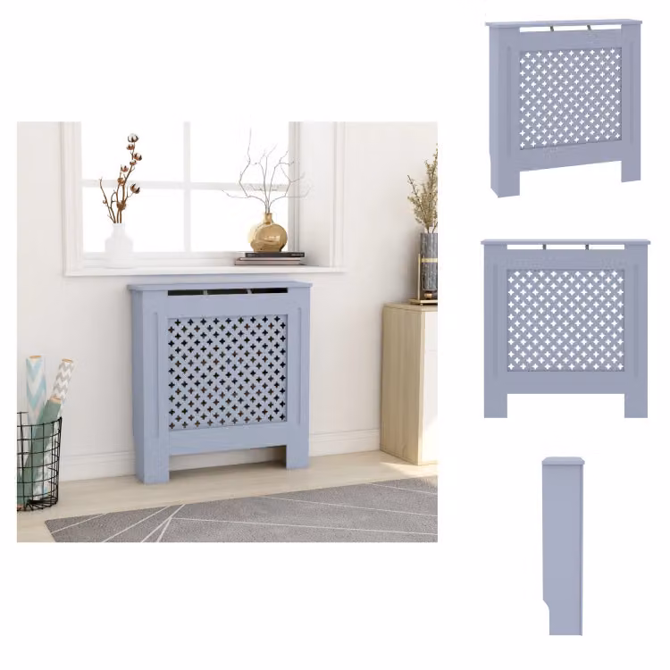 vidaXL Copriradiatore MDF grigio 78 cm - Accessori per radiatori