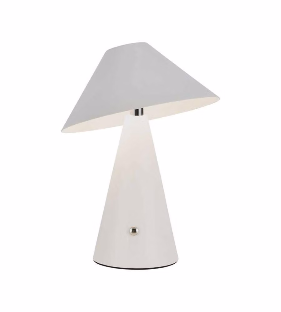 V-TAC Lampada LED da Tavolo 3W Colore Bianco in Metallo Ricaricabile con USB C Touch Dimmerabile 3in1