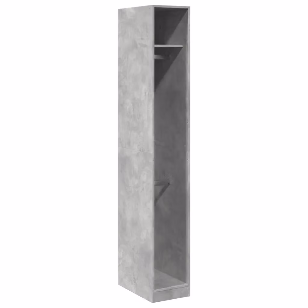 Armadio con ante a battente e ripiani aperti vidaXL Grigio L: 30 cm, P: 50 cm, H: 200 cm – 2