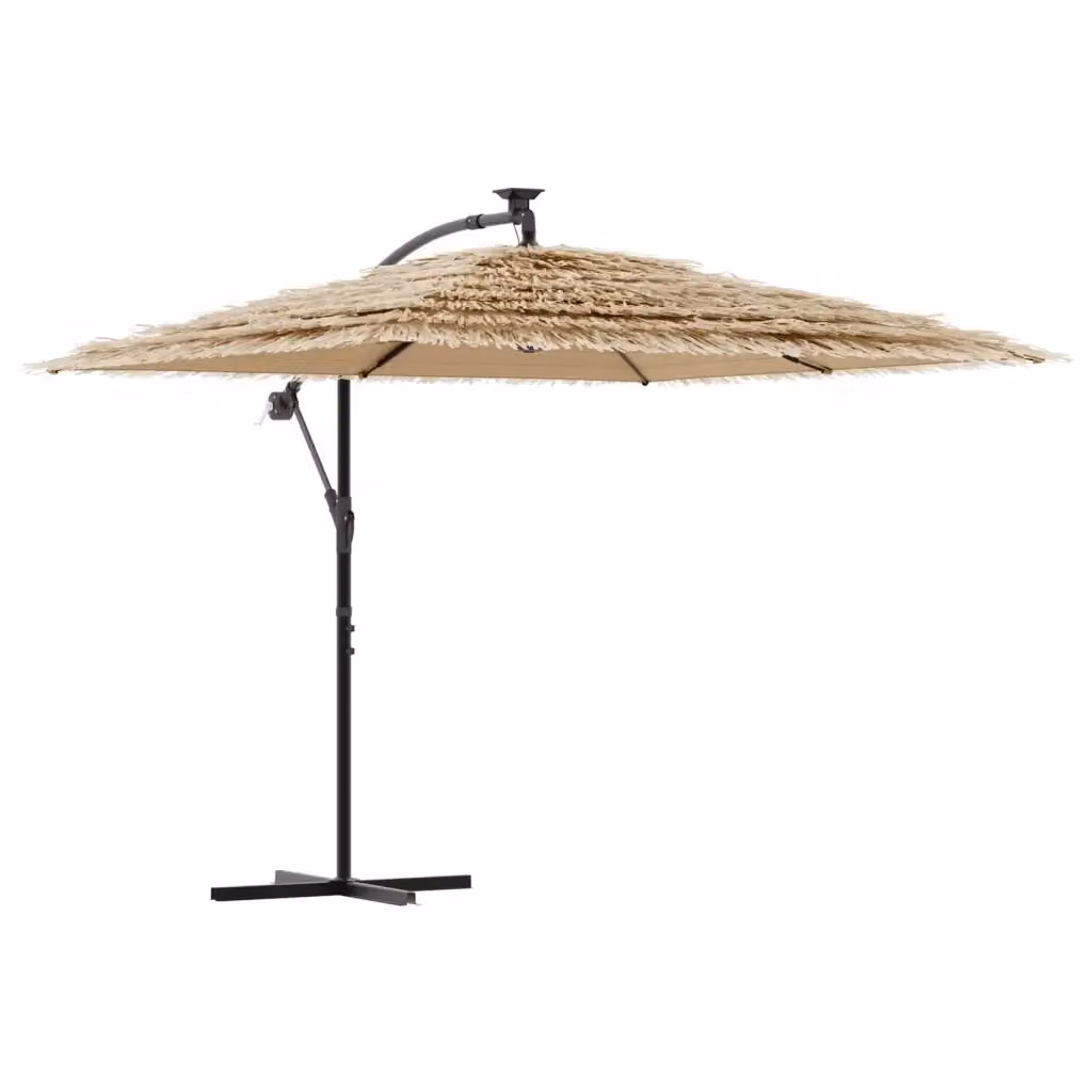Ombrellone da giardino Videx in poliestere marrone con palo centrale in acciaio L: 246 cm, P: 246 cm, H: 230 cm – 2