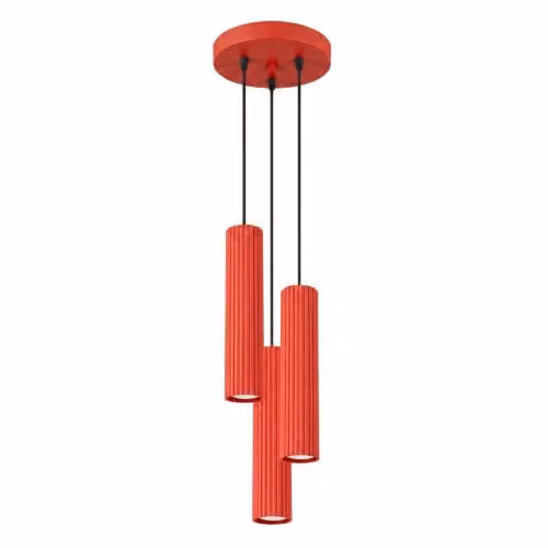 Sollux LightingLampada a sospensione KARBON 3P rossa