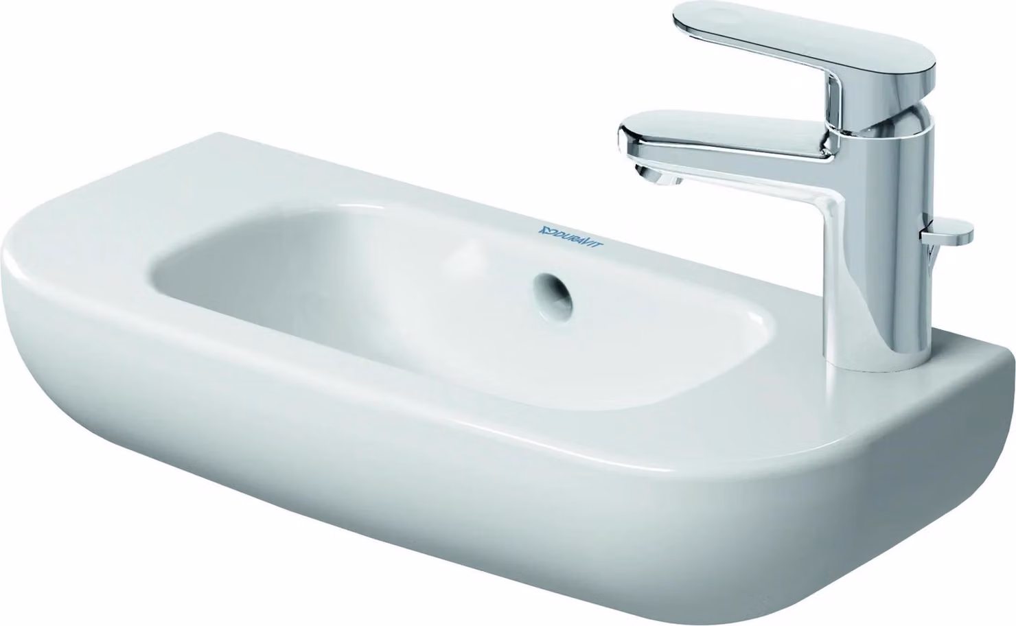 Duravit D-Code, lavabo, 500 mm, bianco, lucido - 07065000082, 1 pz.