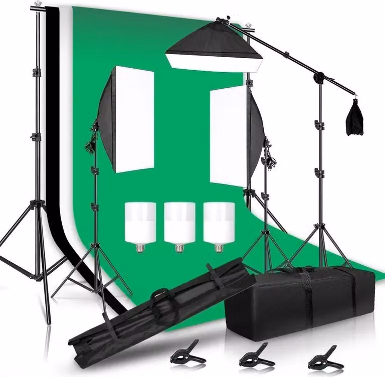 Set di illuminazione fotografica, softbox, riflettori, kit per studio fotografico 35