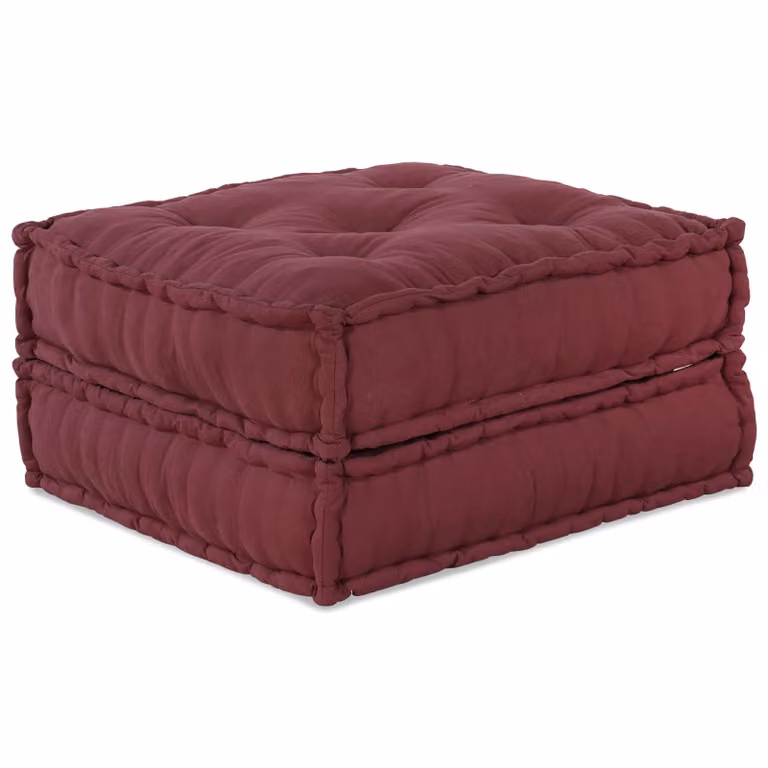 Set di 2 unità di divano modulare vidaXL in tessuto rosso, design moderno, L 140 x P 70 x H 36 cm