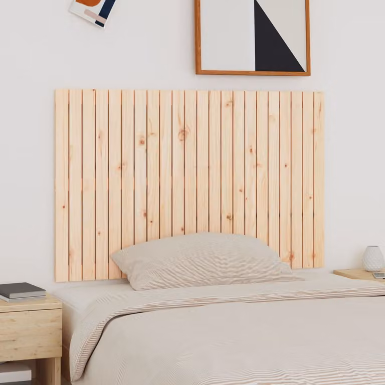 vidaXL Testiera da Parete in Legno Massello di Pino, L 140 x P 3 x H 90 cm