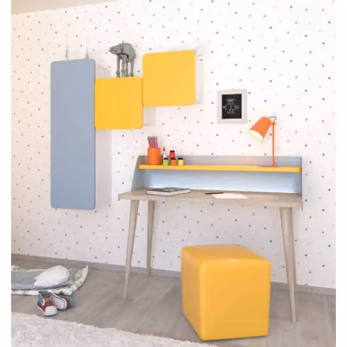 Scrittoio Sweet con schienale in metallo curvato S75