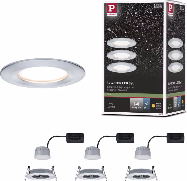 Paulmann Luce da incasso LED Nova basic set rigido