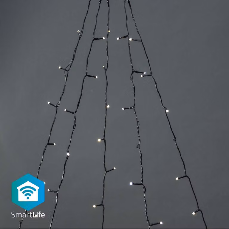 Nedis SmartLife - Albero - Wi-Fi - Bianco caldo - 200 LED - 20,0 m - 5 x 4 m - Android / IOS