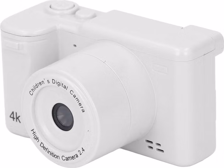 videocamera digitale 4K da 2,4 pollici 96 MP 4X HD Focus Doppia fotocamera Face Detection Vlogging temporizzato per studenti e bambini Bianco