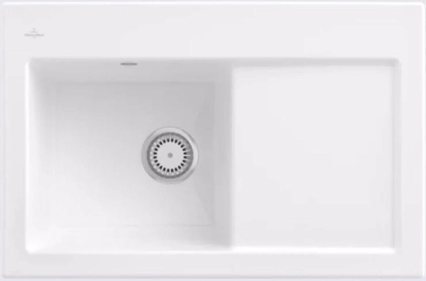 Lavello Villeroy&Boch, lavello da cucina Subway 45 Bianco Alpino 780x510 mm, larghezza mobile sottolavello 45 cm