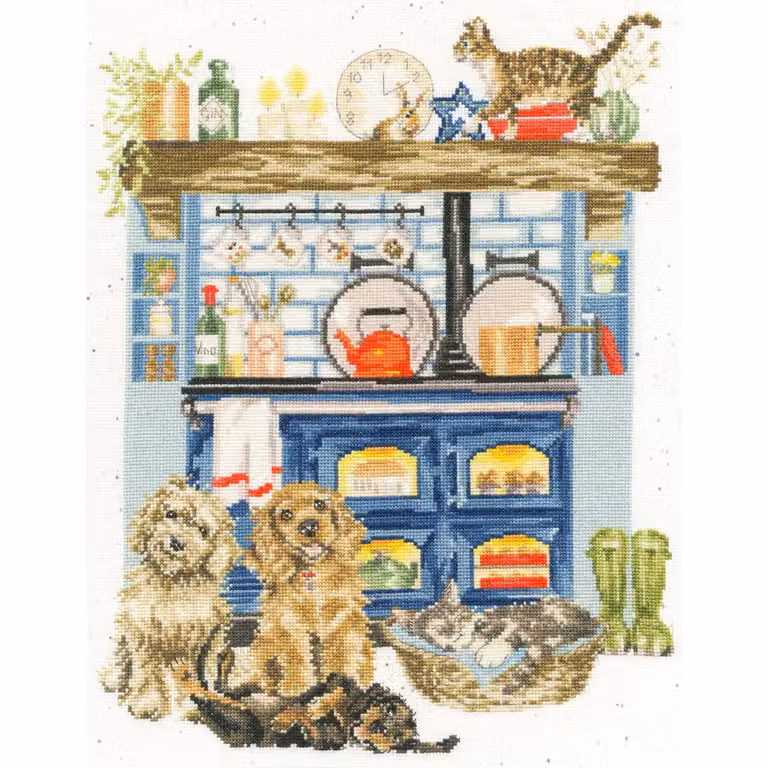 Bothy Threads kit punto croce "Country Kitchen", XHD127, 28x36cm, fai da te