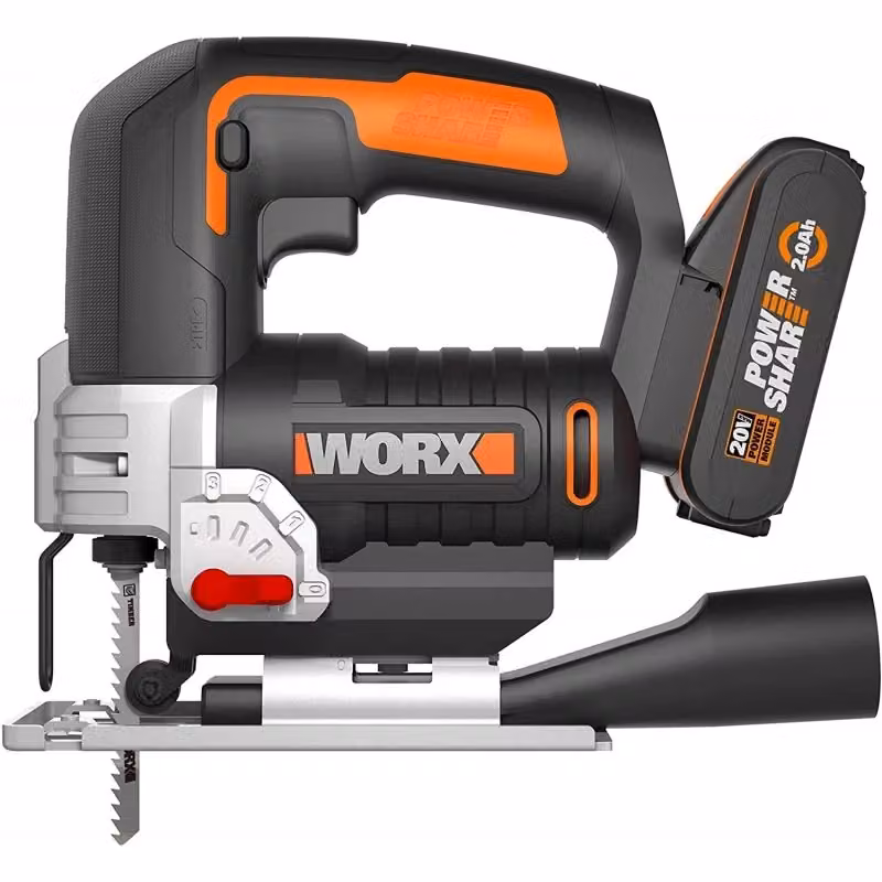 Seghetto alternativo Worx WX543 20V PowerShare con pendolo e taglio inclinato per legno e metallo, arancione – 2