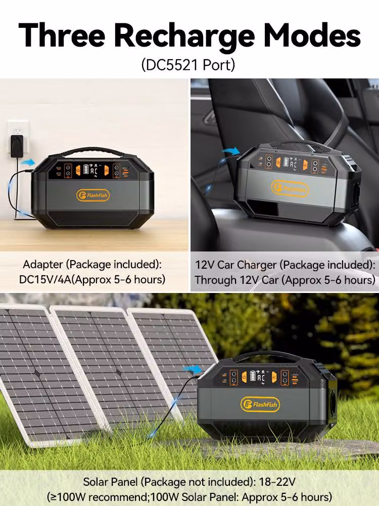 Centralina portatile da 100W con pannello solare - Batteria agli ioni di litio da 288,6 Wh