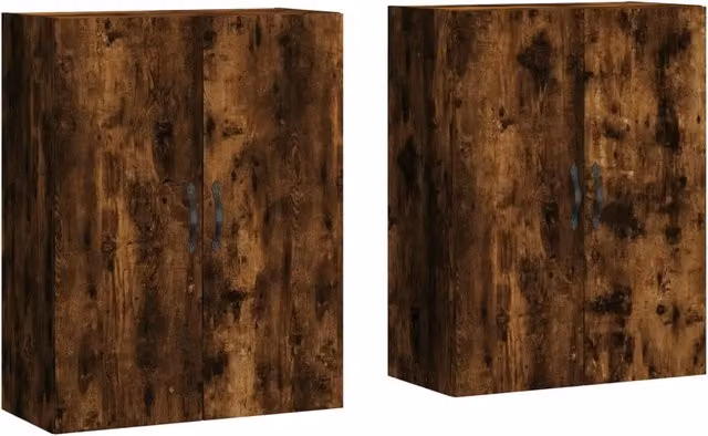Armadietti a Parete 2 pz Rovere Fumo in Legno Multistrato CFW8047012