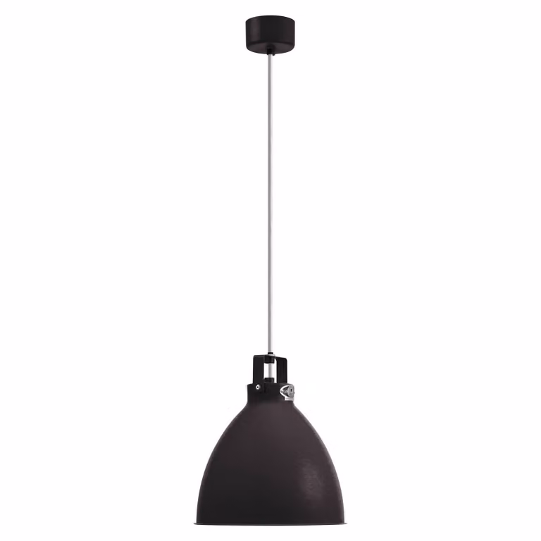 Jieldé Lampada a sospensione Augustin A240, dimmerabile, Nero, Soggiorno / Sala da pranzo, Alluminio, Industriale, Lampada a sospensione