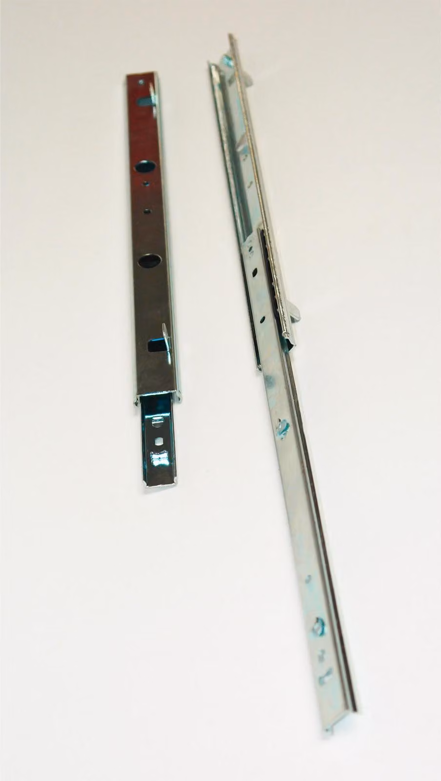 Binari telescopici (2 pezzi), guide per cassetti a 2 stadi, dimensioni 350x10x27 mm
