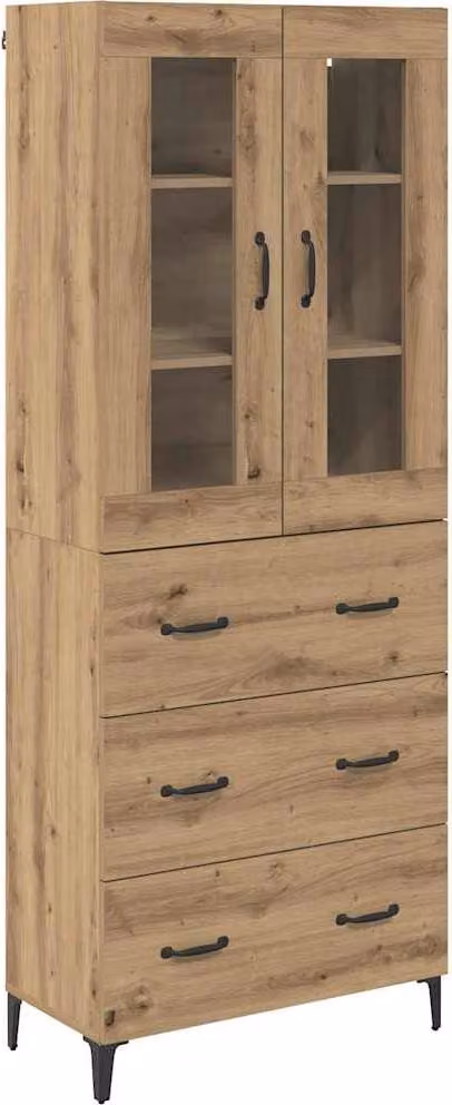 Credenza con cassetto Rovere artigianale 69,5 x 34 x 180 cm