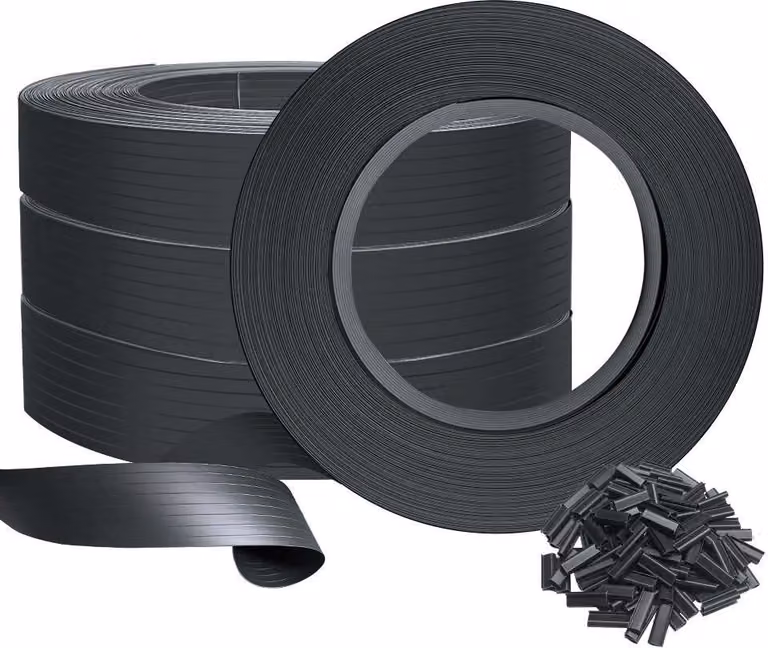 Strisce frangivista VOUNOT® per recinzioni a doppia barra, 300 m x 4,7 cm, recinzione frangivista in PVC con 600 clip, nero