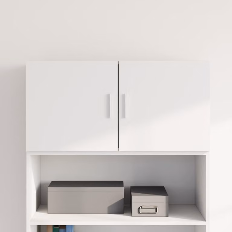 Mobile a parete vidaXL Bianco in Legno Multistrato e MDF L: 80 cm, P: 42,5 cm, H: 40 cm