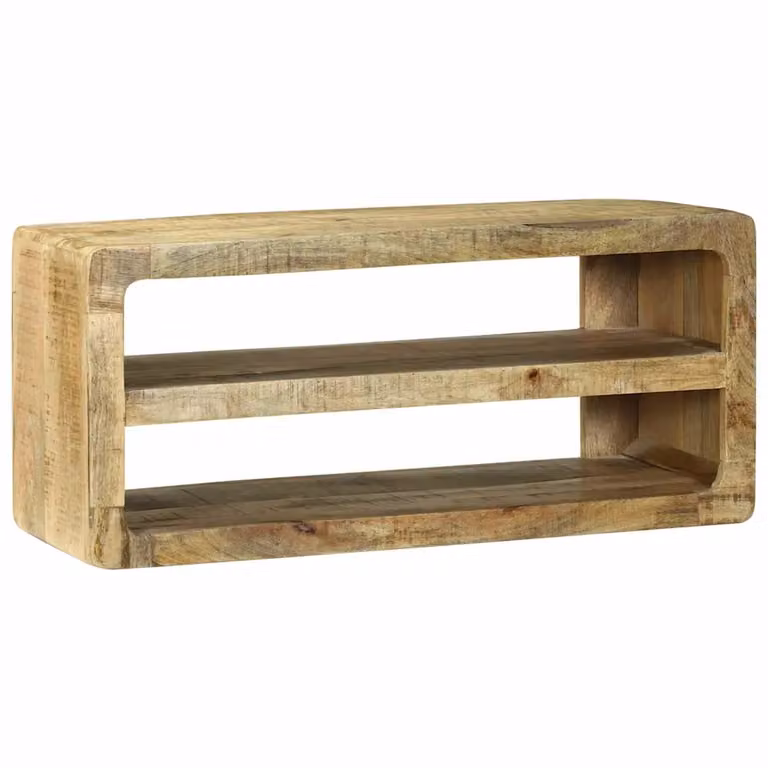 Mobile TV moderno vidaXL in legno di mango marrone L: 80 cm, P: 32 cm, H: 36 cm