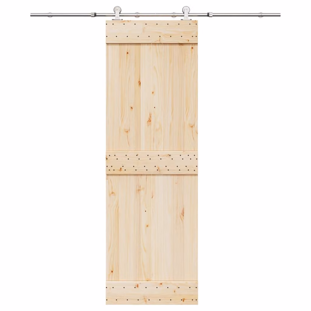 vidaXL Kit Binari per Porta Scorrevole in Acciaio Inossidabile Argento