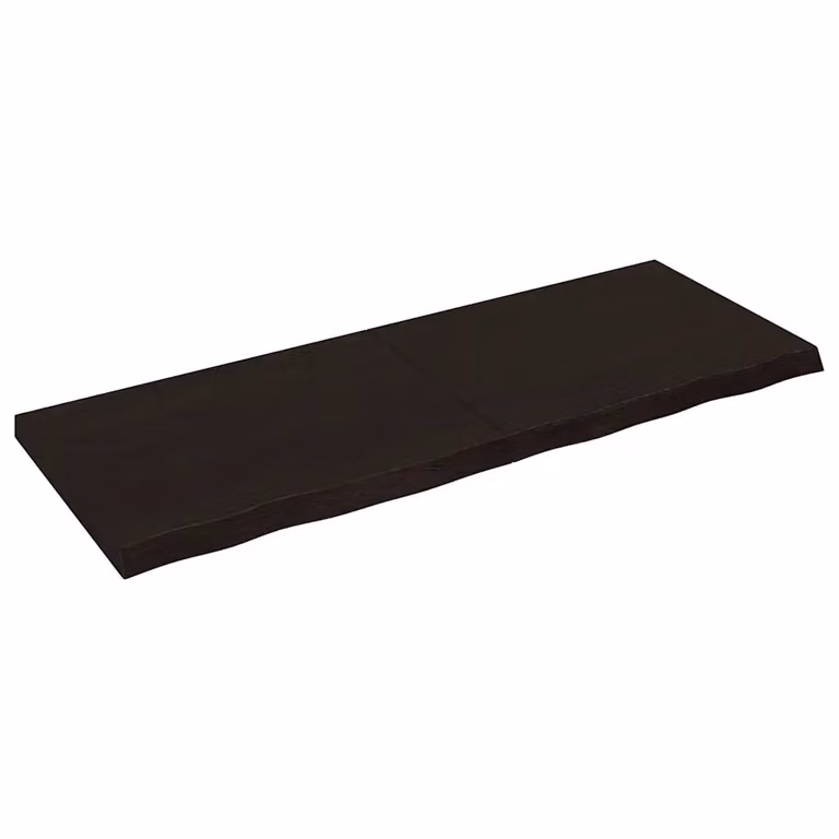 vidaXL Ripiano Marrone Scuro 160x60x(2-6) cm Massello Rovere Trattato