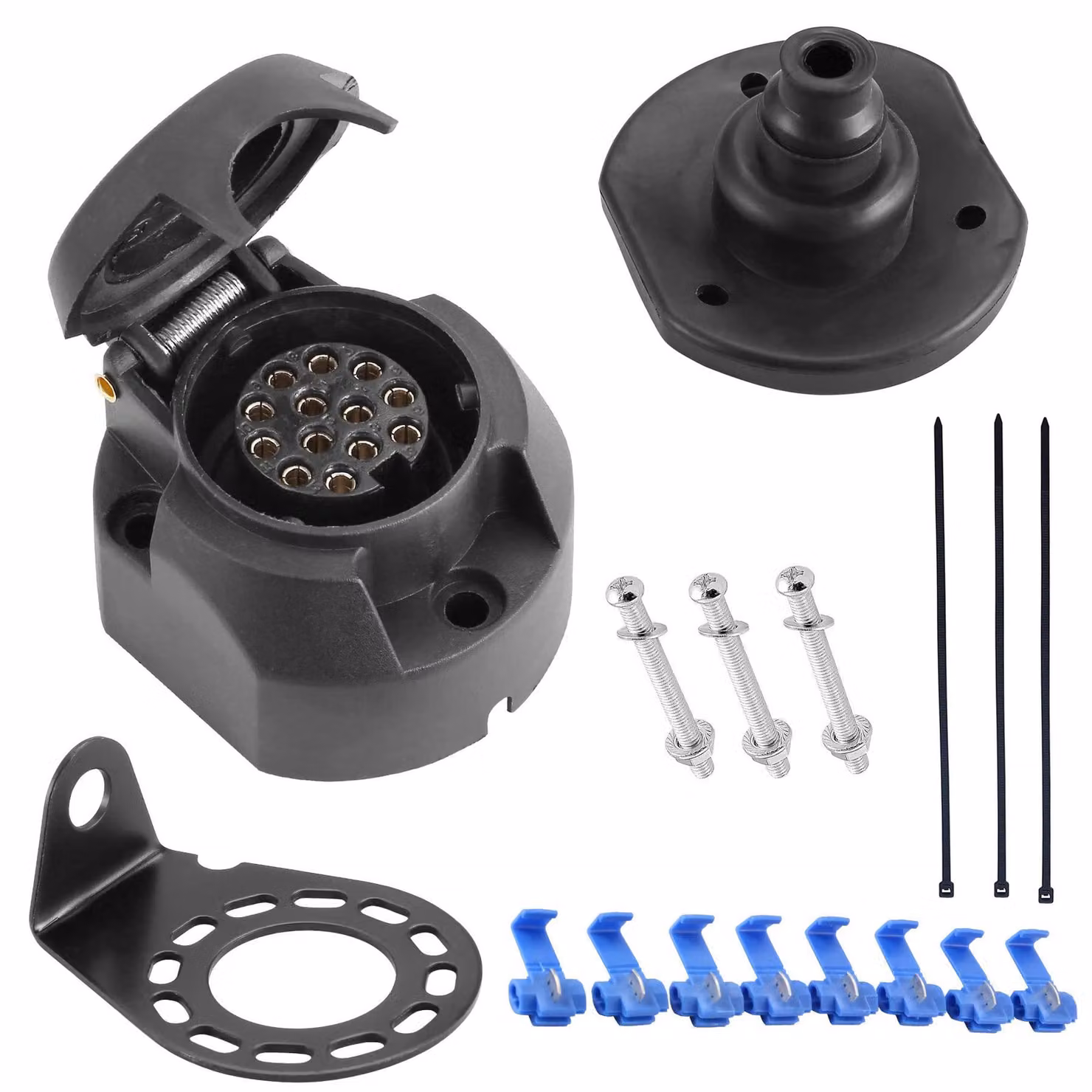 Presa di corrente per rimorchi a 13 poli, impermeabile, per camper e auto, 12 V