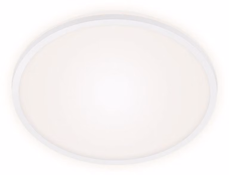 BRILONER - Plafoniera LED con effetto retroilluminato, Plafoniera LED piatta, temperatura di colore bianco neutro, Ø280 mm, bianco
