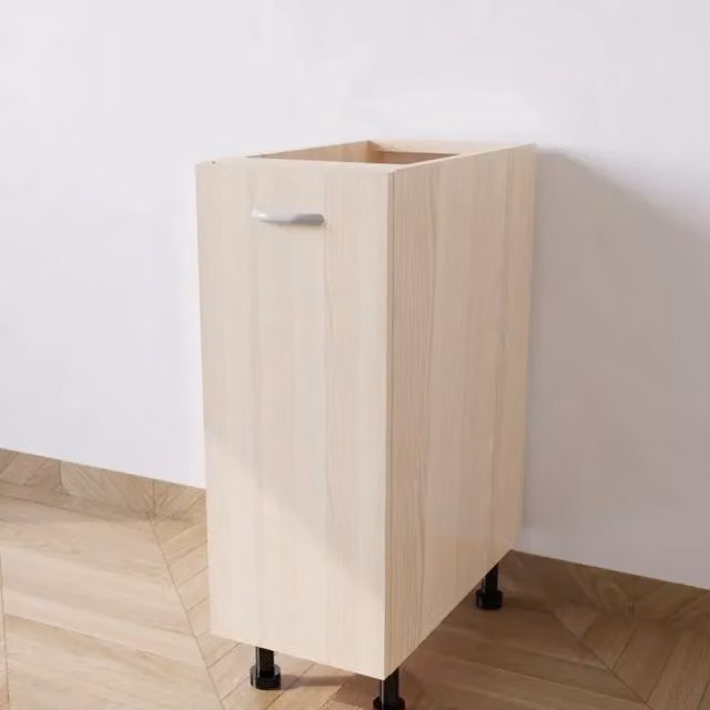 Base cucina Calandrelli con 1 anta in rovere, L: 30 cm, P: 55,5 cm, H: 72 cm