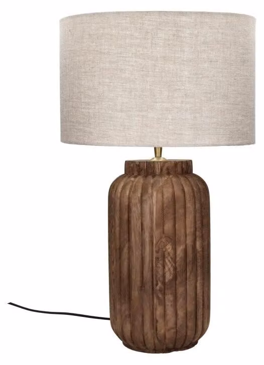 Lampada da tavolo Pomax Lampedusa, marrone, diametro 35 cm, altezza 60 cm