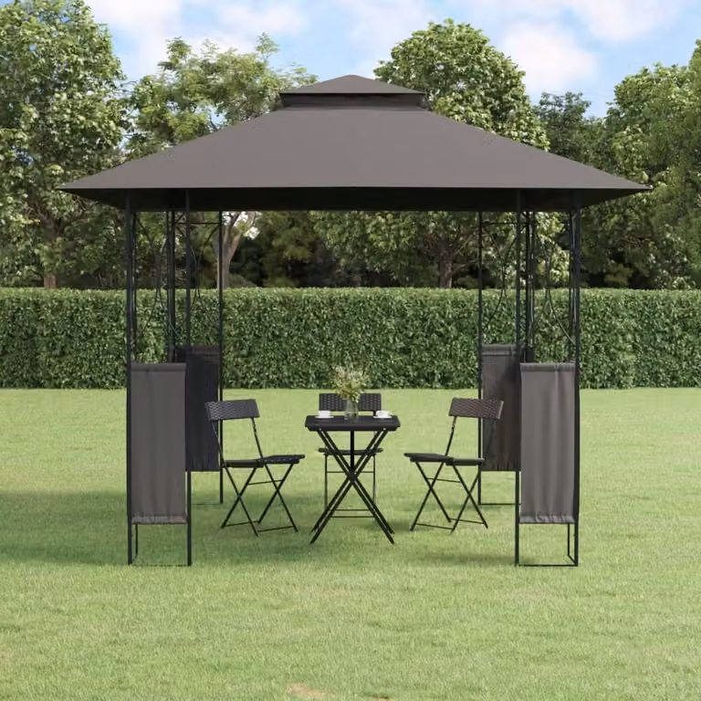 Il Padiglione Living Store con tetto antracite 300x300x270 cm in acciaio